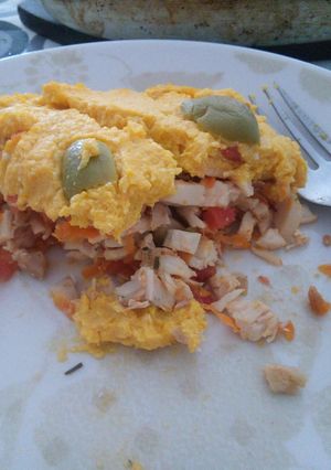 Una foto de Pastel de pollo y zapallo