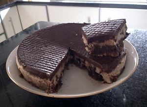 Una foto de Pay sin: horno, harina, azúcar, leche, ni huevos. Exquisito para Navidad o Año nuevo