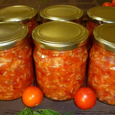 Салат помидоры с рисом на зиму - полезное блюдо с кладезью витаминов: рецепт с фото и видео