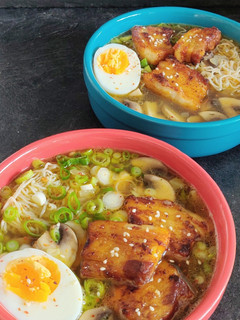 A picture of Keto pork belly ramen soup.