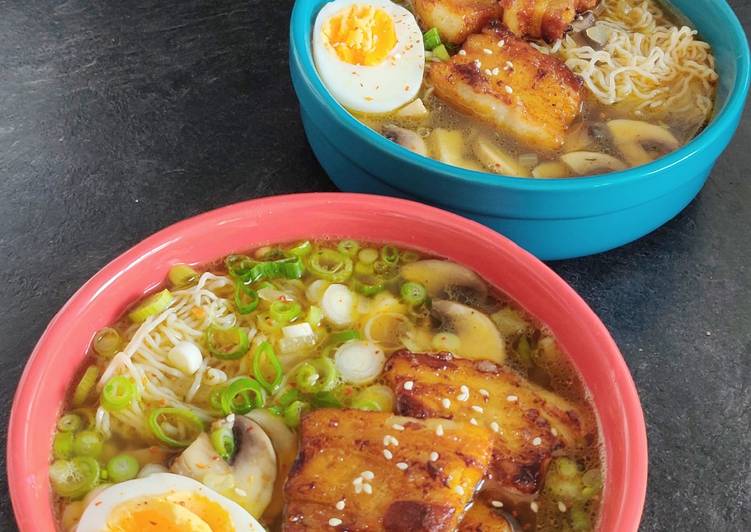 Tasty And Delicious of Keto pork belly ramen soup