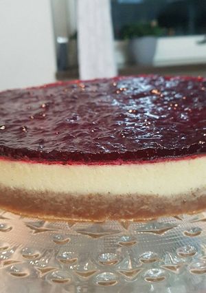 صورة لوصفة تشيز كيك بالعنب الأسود