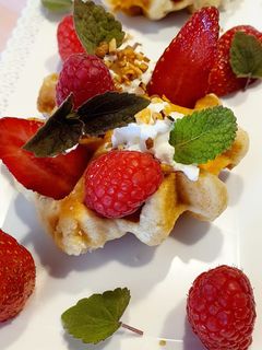 Une photo de Gaufres de Liège aux fruits rouges