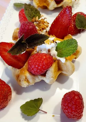 Une photo de Gaufres de Liège aux fruits rouges