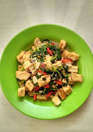 Foto resep Tumis Tahu Bayam