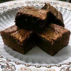 A picture of Chocolate Peanut Butter Swirled Brownies.