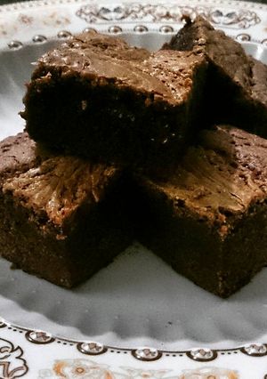 A picture of Chocolate Peanut Butter Swirled Brownies.