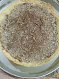 Pai con relleno de natilla con chocolate