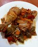 Jamoncitos de pollo con verduritas