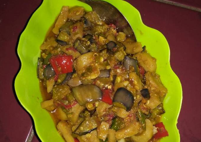 Cara Gampang Membuat Sambel Bakso Terong ungu Anti Gagal