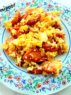 عکسی از دستور سوسیس تخم مرغ🍳