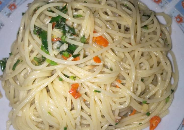 Spaghetti aglio olio simpel