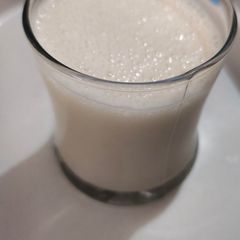 A picture of Banana shake with extra sugar.