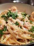 Garlic White Wine Shrimp Pasta
