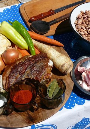 Bableves és babos tészta recept fotója