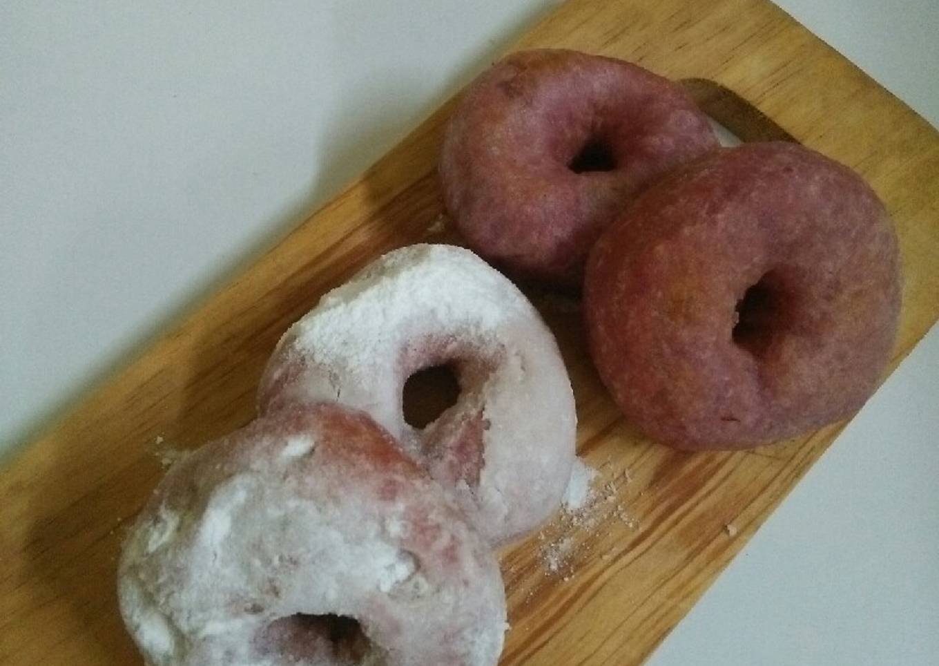 Donat ubi ungu tanpa telur