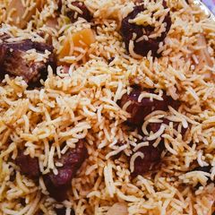 A picture of Beef Pulao.