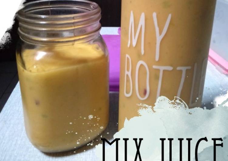 Cara Gampang Menyiapkan Mix juice (mangga, anggur, lemon) Anti Gagal