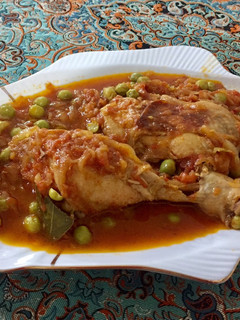 عکسی از دستور خورشت مرغ و نخود فرنگی