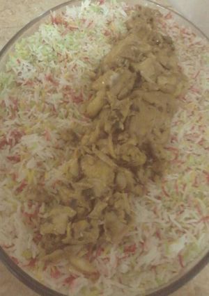 صورة لوصفة طبقات الأرز بالخضار على طريقتي♡