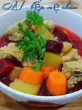 Beet and Pork Rib Soup