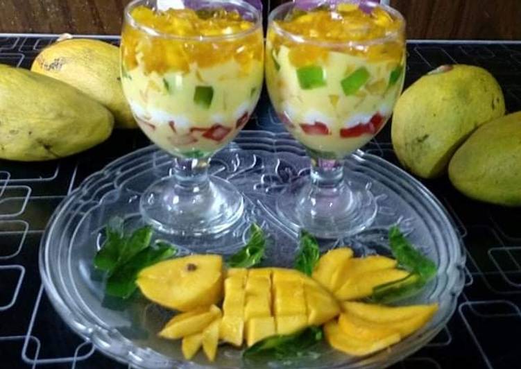 Recipe of Quick Creamy Mango Custard 😋👌💗