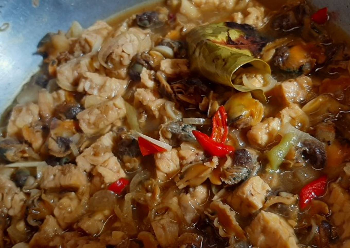 Tumis kerang tempe