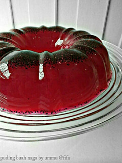 Foto resep Puding buah naga