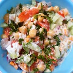 A picture of Creamy Chickpea salad.