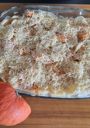 Une photo de Gratin automnale potimarron pomme de terre