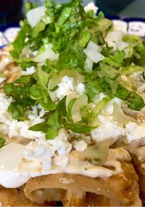 Una foto de Enchiladas de pollo en salsa verde