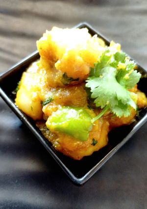 A picture of Quick Banana sabji.
