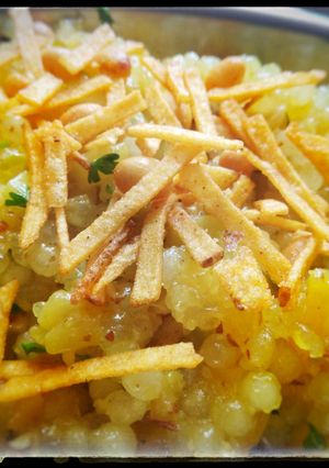 A picture of Sabudana khichdi.