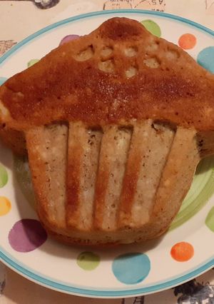 Foto di Torta soffice con purea di mele e mirtilli