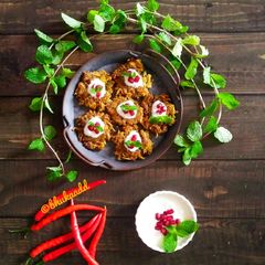 A picture of Sweet potato latkes.