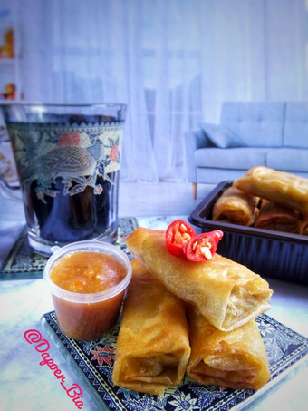 Langkah Mudah untuk Membuat Lumpia Rebung Jamur Tiram Saus Taoco Kekinian