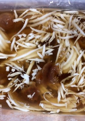 Hình của món Rau câu dừa nhãn nhục (nhãn khô).