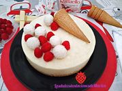 Una foto de tarta de coco sin horno