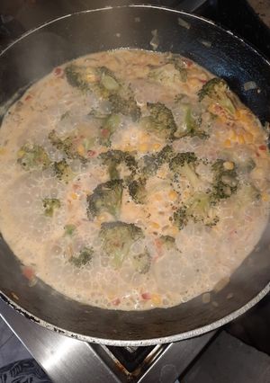 Una foto de Brócoli con salsa de casamcrem
