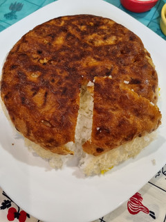 عکسی از دستور تهدیگ نان سنگک (چالش مهارتهای پایه ای آشپزی ۷ -تهدیگ)