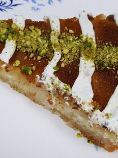 صورة لوصفة هريسة بالقشطة 😋