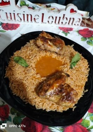 صورة لوصفة ارز المقلاة باجنحة الدجاج