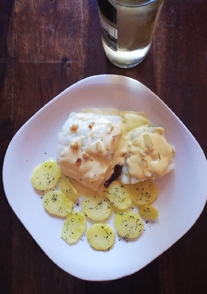 Una foto de Bacalao al pil-pil