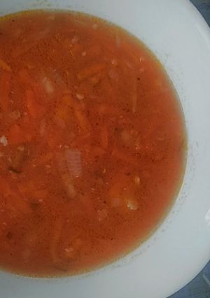 Paradicsomleves nokedlivel recept fotója