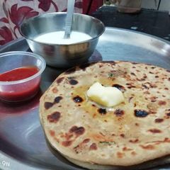 A picture of Mooli ka paratha.