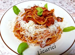 O poză a rețetei Salami spaghetti.