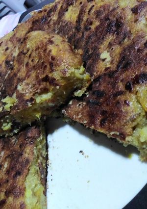 Una foto de Torta de banano al sartén