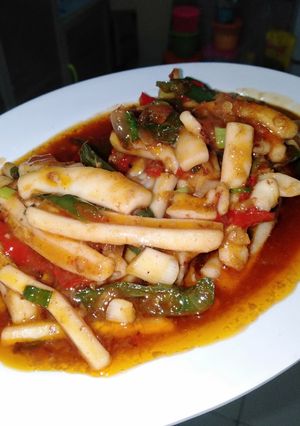 Foto resep Cumi sotong saus padang