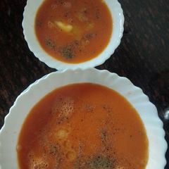 Tomato carrot soup A picture of Tomato carrot soup.