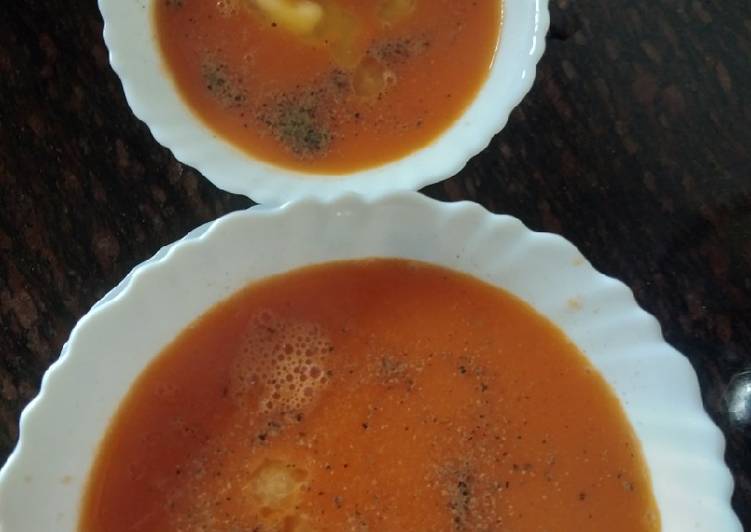 Simple Way to Make Speedy Tomato carrot soup